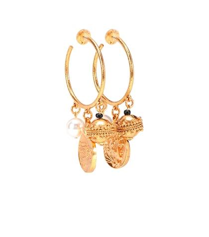 Oscar De La Renta Charm Hoop Earrings