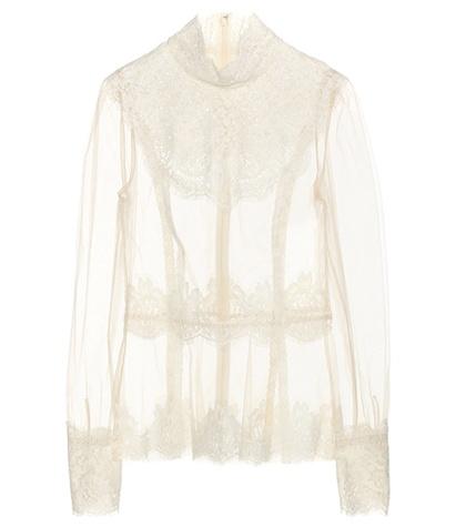Dolce & Gabbana Lace-trimmed Tulle Top