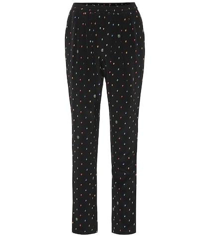 Unravel Printed Silk-crêpe Straight Pants