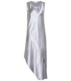 Helmut Lang Asymmetric Silk-satin Dress