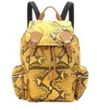 M.i.h Jeans The Large Printed Fabric And Leather Backpack