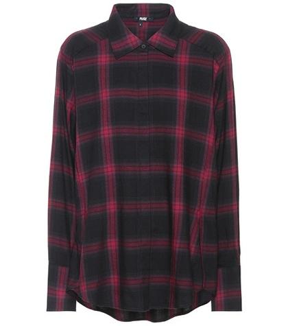 Roger Vivier Clemence Plaid Cotton-blend Shirt