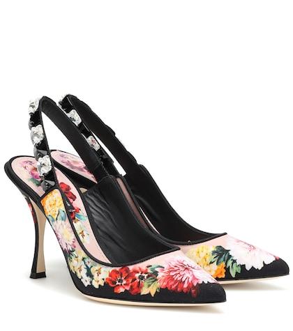 Dolce & Gabbana Floral Slingback Pumps