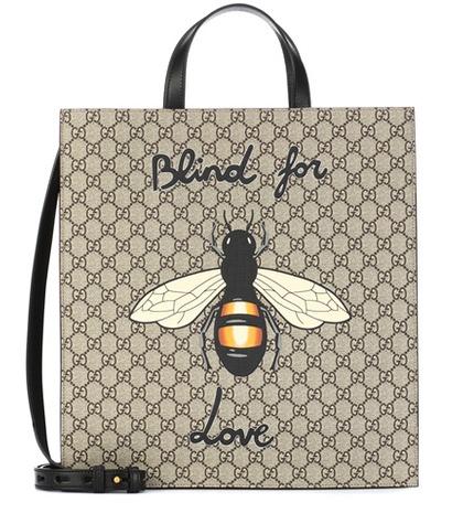 Gucci Bee Printed Gg Supreme Tote