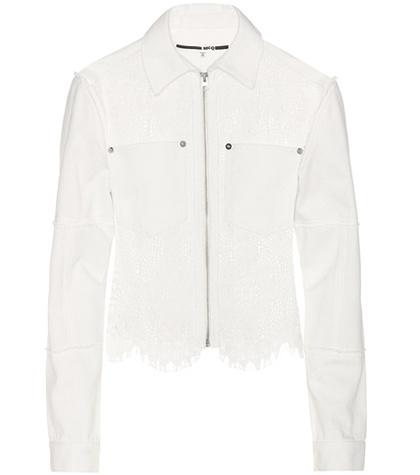 Mcq Alexander Mcqueen Denim Jacket With Lace