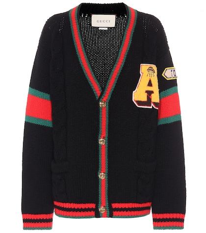 Gucci Appliquéd Wool Cardigan