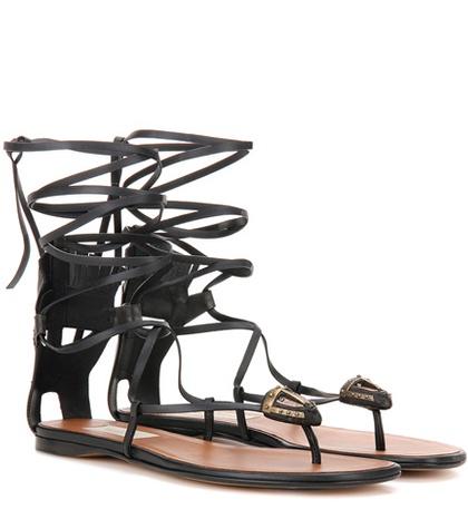 Valentino Valentino Garavani Leather Lace-up Sandals