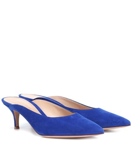 Gianvito Rossi Paige Suede Mules