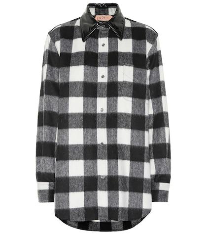 N21 Checked Wool-blend Shirt