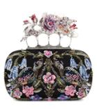 Alexander Mcqueen Knuckle Short Embellished Silk-satin Box Clutch