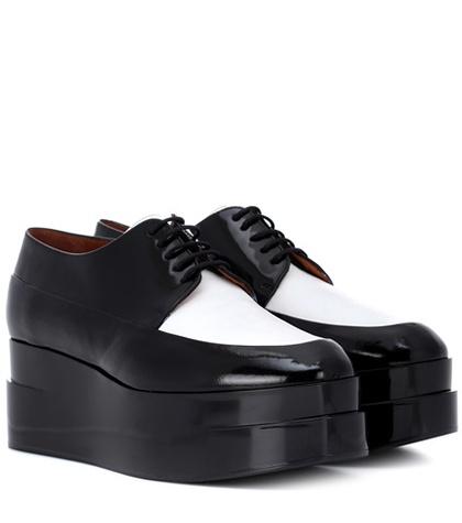 Clergerie Lucie Leather Platform Derby Shoes
