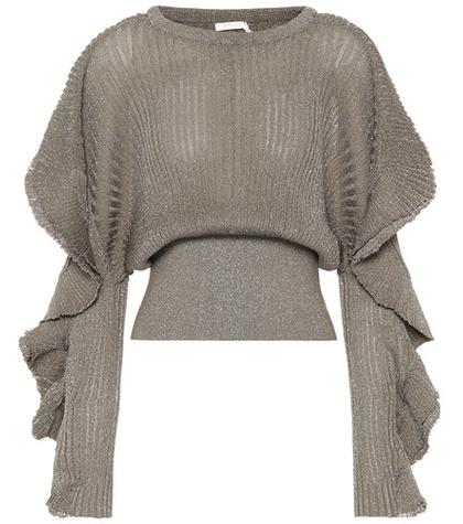 Chlo Metallic Silk-blend Sweater