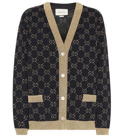 Gucci Cotton-blend Logo Cardigan