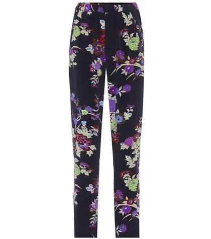 Isabel Marant Isley Floral-printed Silk Trousers