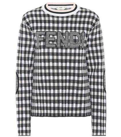 S Max Mara Gingham Wool Sweater