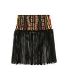 Valentino Beaded Leather Skirt