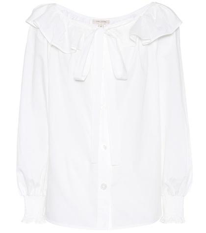 Marc Jacobs Cotton Ruffle Button Front Blouse