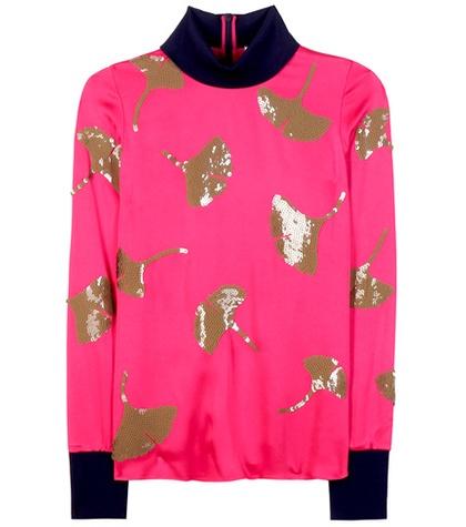 Valentino Embellished Satin Sweater