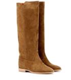 Valentino Étoile Cleave Concealed Wedge Suede Boots