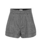 Saint Laurent Checked Wool Shorts