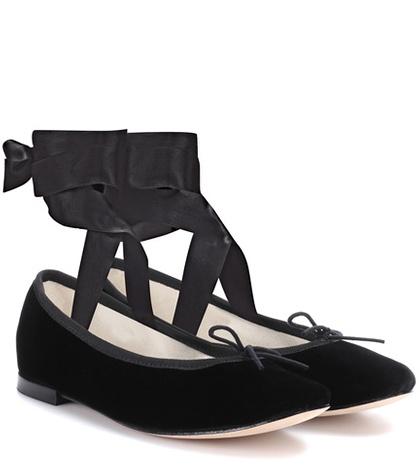Repetto Anna Velvet Ballerinas