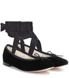 Repetto Anna Velvet Ballerinas