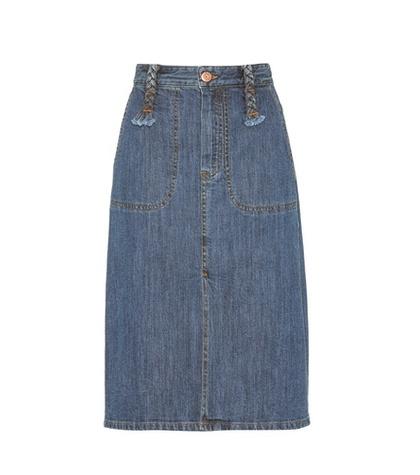 See By Chlo Stretch-cotton Denim Skirt