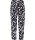 Marni Floral-printed Cropped Silk Trousers