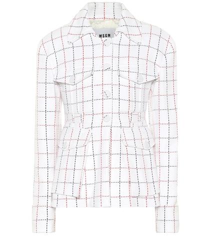 Msgm Checked Cotton-blend Jacket