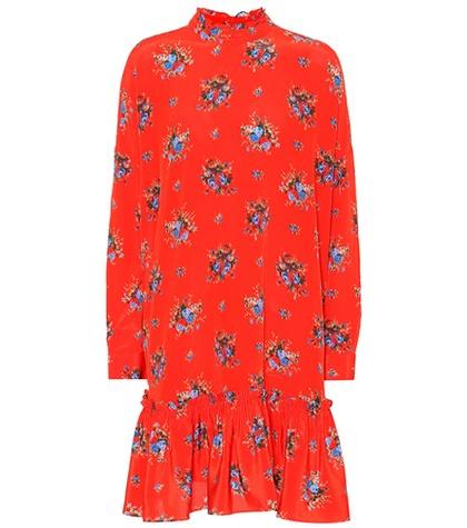 Ganni Kochhar Floral Silk Minidress