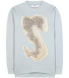 Acne Studios Karvel Metallic Embroidered Cotton-blend Sweatshirt