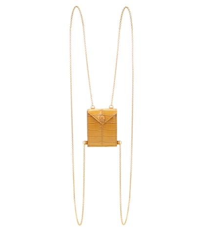 Nanushka Tove Mini Faux Leather Chain Wallet