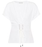 Rockins Cotton Lace-up Top