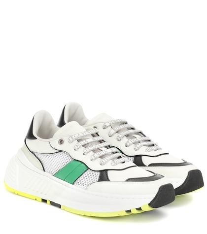 Bottega Veneta Speedster Leather And Mesh Sneakers