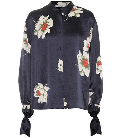 Vince Floral Silk Blouse