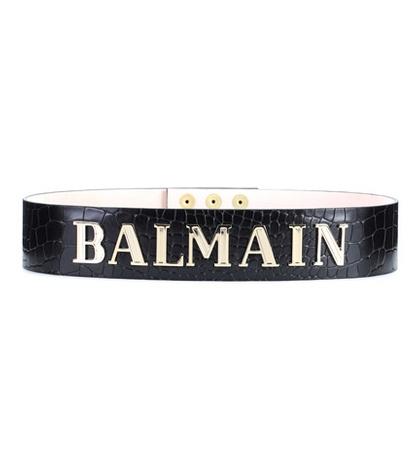 Balmain Leather Logo Belt