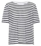Alexander Wang Striped Linen-blend T-shirt