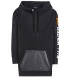 The Row Moto Oversized Leather-trimmed Hoodie