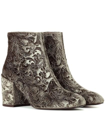 Miu Miu Mona Devoré Ankle Boots