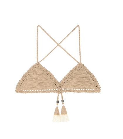 She Made Me Essential Fixed Triangle Crochet Bikini Top