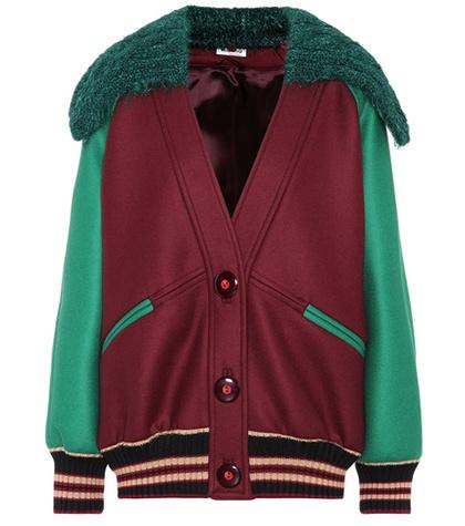 Miu Miu Virgin Wool Bomber Jacket
