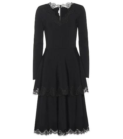 Alexander Mcqueen Lace-trimmed Jersey Dress