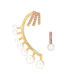 Oscar De La Renta Cuff And Stud Earring Set