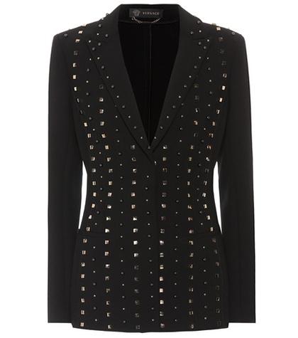 Versace Embellished Crêpe Blazer