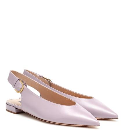 Marco De Vincenzo Adela Leather Slingback Flats