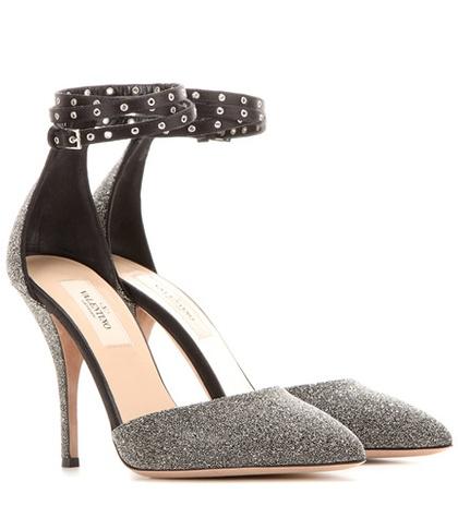 Valentino Valentino Garavani Love Latch Crystal Fabric Pumps