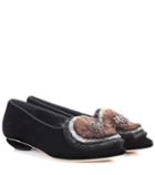 Emilio Pucci Zarina Velvet Ballerinas