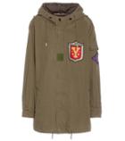 Saint Laurent Cotton Parka With Appliqués
