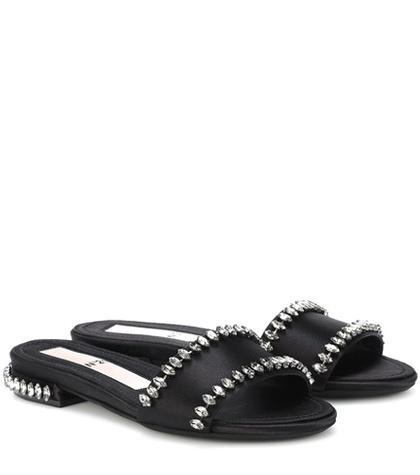 Pierre Hardy Embellished Satin Sandals