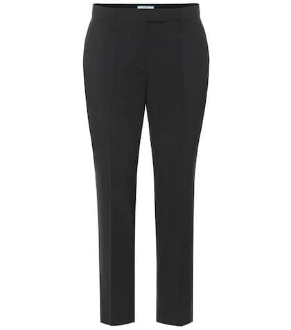 Prada Mid-rise Straight Wool Pants